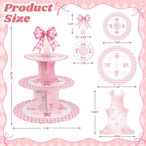 50% Off Pink Ribbon 198-Piece Party Kit for 24 Guests - Image 5