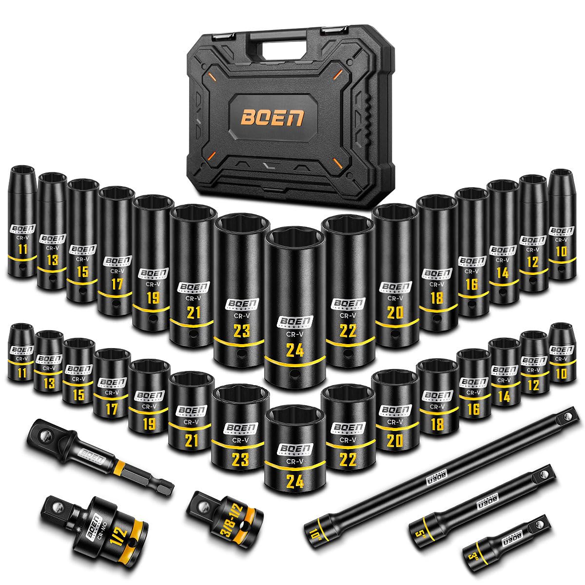 Save 30% on boen 36-Piece 1/2" Impact Socket Set